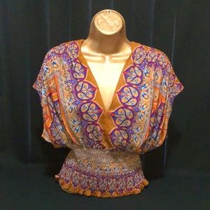 Bohemian Rose & Olive top size XS
